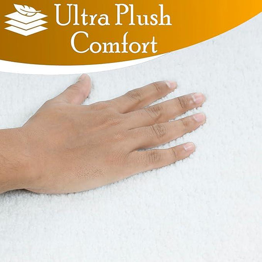 C23 Luxury Bathroom Rugs, Bath Mat - 20"x32" | 2200 GSM Tufted Cotton Bathroom Mat | Ultra-Absorbent Quick Dry, Heavyweight Non-Slip Bathmat | Thick Soft Plush Machine Washable Bath Rug - ModernBath