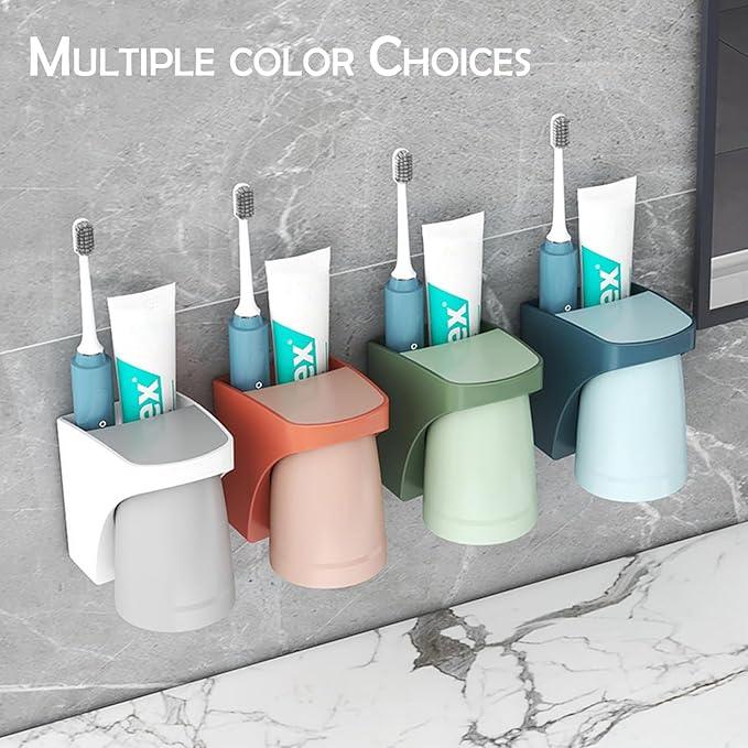 Magnetic Toothbrush Holder,sgzscl Flexible Wall Mounted Cup Water Drain Space Saving Storage Suction Organizer for Bathroom - ModernBath