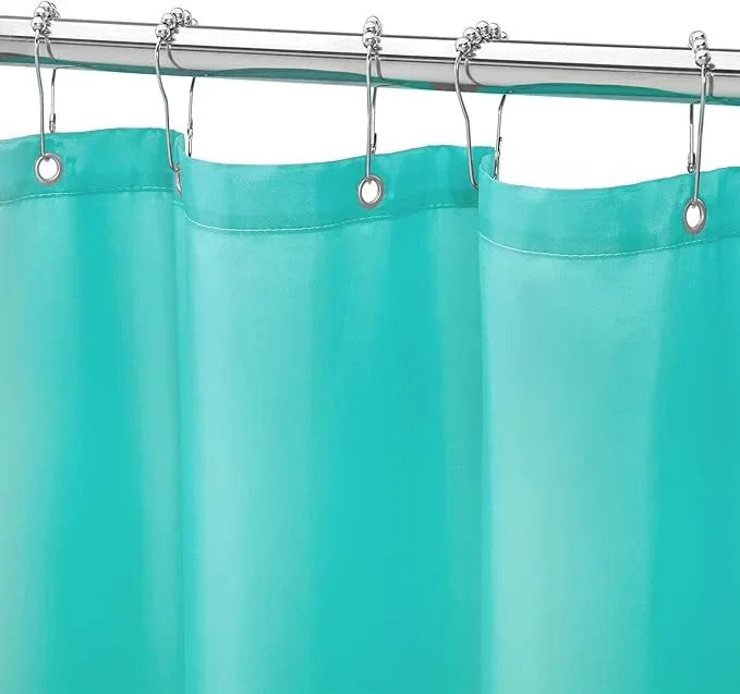 Gibelle Extra Long Shower Curtain Liner 72 x 84 Inches, Teal Shower Curtain Liner, Washable Waterproof Fabric Bathroom Shower Curtain - ModernBath