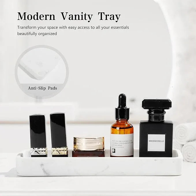YMXYJM Bathroom Accessories Set, 4 Pcs Bathroom Accessory Set, Soap Dispenser, Toothbrush Holder, Qtip Holder Set, Bathroom Sets Complete, Bathroom Sink Set for Modern Home Decor, White - ModernBath