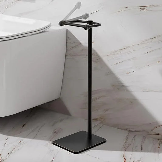 RUACQ Toilet Paper Holder Stand, Bathroom Toilet Paper Roll Holder Free Standing, Toilet Tissue Holder Stand with Post Pivoting Design, Stable Weighted Base, SUS304 Stainless Steel (Oil Rubbed Bronze) - ModernBath