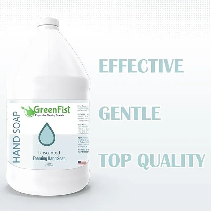 GreenFist Foaming Hand Soap Refills Unscented Jug Foam Refill Made in USA, 128 ounce (1 Gallon) - ModernBath