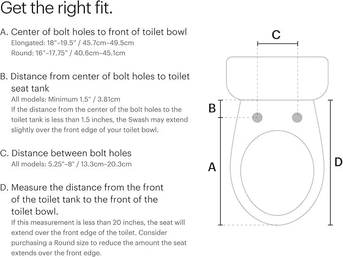 Brondell S1000-RW Swash Electric Bidet Toilet Seat with Oscillating Stainless Steel Nozzle, Round, S1000-Standard Profile - ModernBath