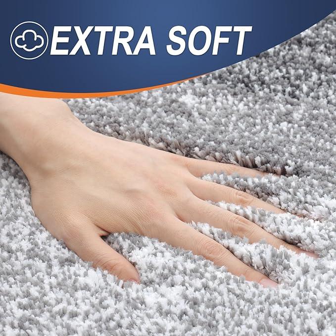 OLANLY Bathroom Runner Rugs 54x24, Extra Soft Absorbent Microfiber Bath Rugs, Rubber Backing, Quick Dry, Machine Washable Bath Mats for Bathroom Floor, Tub and Shower, Home Decor Accessories, Grey - ModernBath