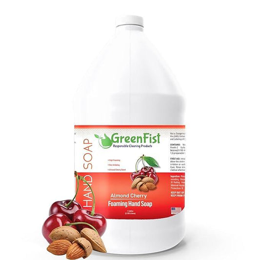 GreenFist Foaming Hand Soap Refills Almond Cherry Scent Jug Foam Refill Made in USA, 128 ounce (1 Gallon) - ModernBath