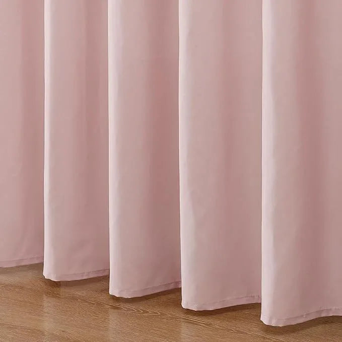 OVZME Zora Blush Pink Shower Curtain, Fabric Shower Curtain for Bathroom - Soft Cloth Hotel Spa Quality, Water Repellent Bath Curtain, Washable Shower Curtain Set with 12 Hooks, Grommets Top, 72Wx72L - ModernBath