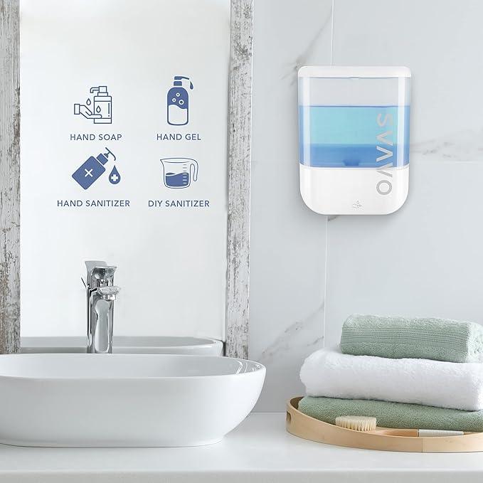 SVAVO 34oz / 1000ml Automatic Soap Dispenser Hand Sanitizer Dispenser Wall Mount, Touchless Electric Sensor Pump Battery Operated for Offices Home Kitchen Bathroom Hotel Restaurant Commercial - ModernBath
