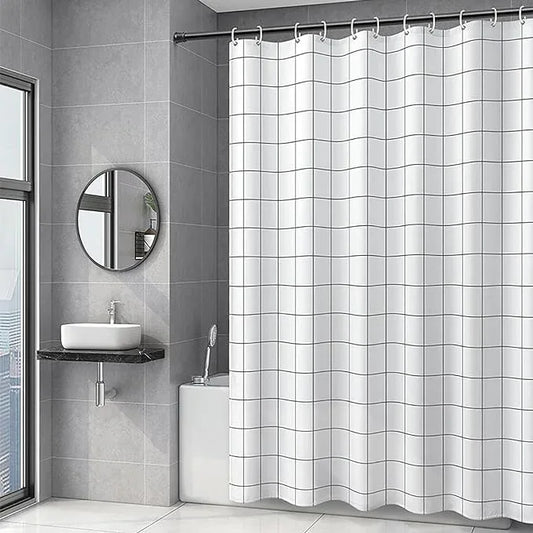 TIKABC Shower Curtain Liner, 4G PEVA Shower Liner, Plastic Waterproof Shower Curtains, 72x72 inch with Grommet Holes 3 Magnetic Weights - ModernBath