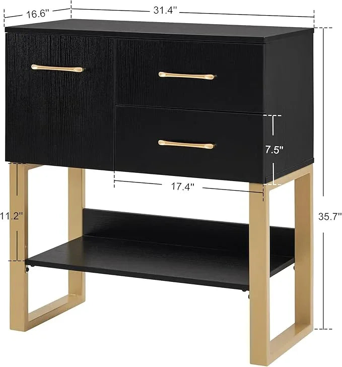 BarberPub Beauty Barber Station, Spa Wall Mount Storage Cabinet, Styling Salon Equipment for Hair Stylist, Bathroom Dresser with Drawers & Shelf 3185 (Black) - ModernBath