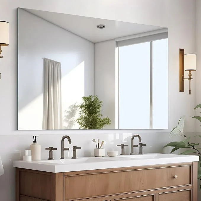 CILIBER Frameless Rectangle Mirror, 36x48 Inch Large Bathroom Mirrors for Wall Over Sink, Upgraded Shatterproof Vanity Mirror with Polished Edge for Bathroom,Bedroom,Living Room and Entryway - ModernBath