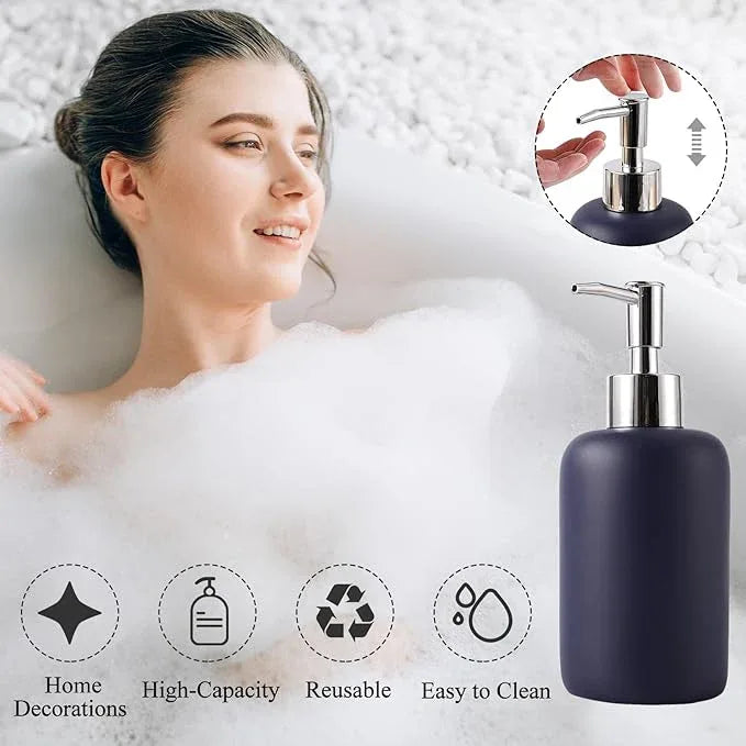21 Pcs Bathroom Accessory Set with Waterproof Shower Curtain and Non Slip Mat,Resin Bath Set with Toothbrush Holder and Lotion Soap Dispenser,Bathroom Countertop Organizer Set for Home Apartment - ModernBath