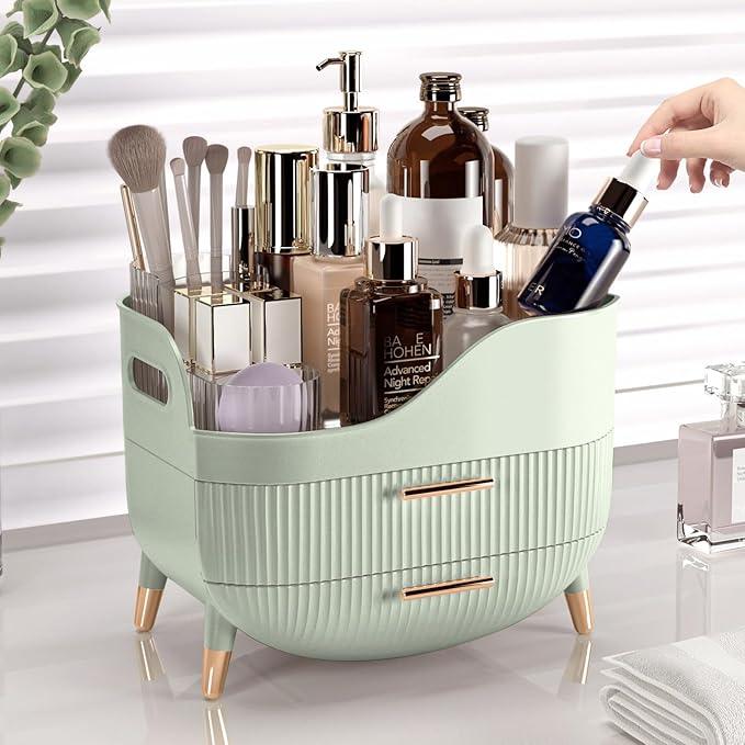 Pajiriona Makeup Organizer with Drawers,Skincare Organizer for Vanity,Storage Box with Handle,Large Cosmetic Display case for Dresser, Bathroom Countertop - ModernBath