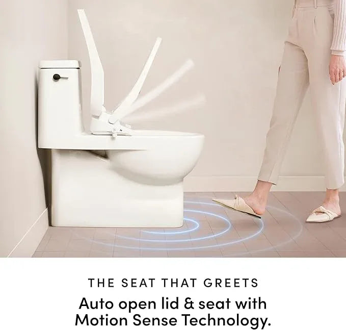 TUSHY Aura Luxury Electric Bidet Seat | Heated Toilet Seat with Temperature Control, Instant Adjustable Warm Water & Dryer for a Soothing Clean (Remote Control & Auto Open w/Soft Close Lid), Elongated - ModernBath