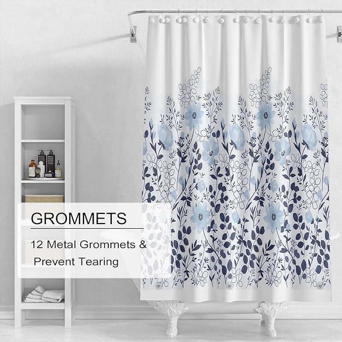 TIKABC Shower Curtain Liner, 4G PEVA Shower Liner, Plastic Waterproof Shower Curtains, 72x72 inch with Grommet Holes 3 Magnetic Weights - ModernBath