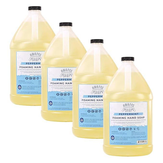 Adams Handmade Soap Liquid Foaming Soap 1 Gal - Peppermint (Pack of 4) - ModernBath