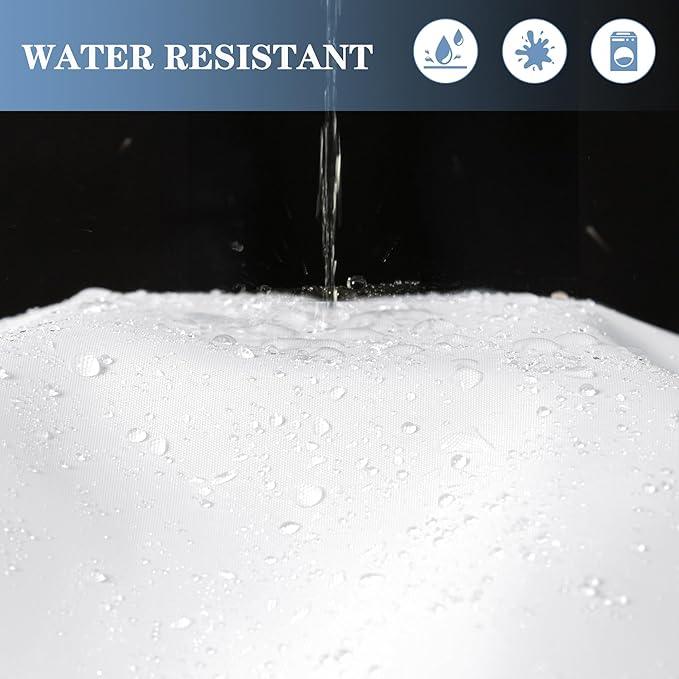 Nasitos Long Fabric Shower Curtain Liners 2 Pack - W72 x H78 - Water Resistant & Lightweight Cloth Shower Curtains for Bath Tub, Soft Hotel Quality, Machine Washable (White, 4 Magnets Included) - ModernBath