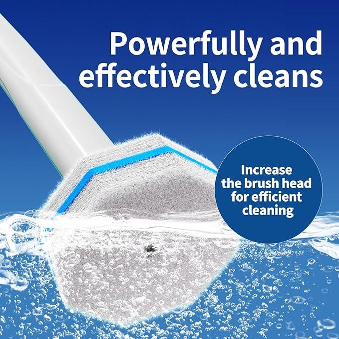 60pc Refills Disposable Toilet mats Brush Cleaning System, Toilet Cleaning Brush, 60 Replacement Brush Heads, No Handle or Base，Toliet Wand Refills,Toilet Bowl Clean Refill Pads,Toilet Scrubber Refill - ModernBath
