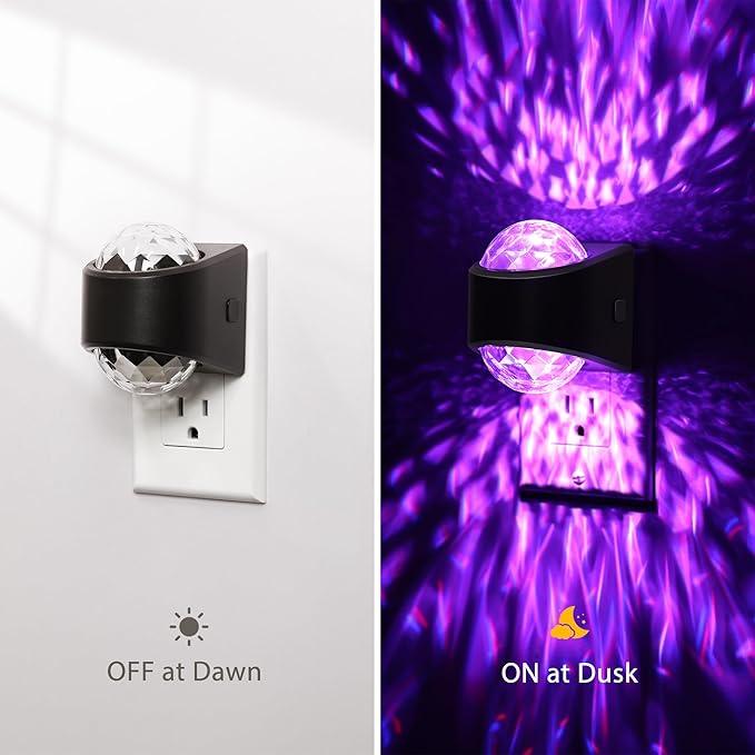 Night Lights Plug into Wall, Star Projector for Bedroom [2 Pack] Night Light Projector for Kids, 9-Color RGB Galaxy Nightlight with Dusk to Dawn Sensor for Bathroom, Home Gaming Room Decor Gifts - ModernBath