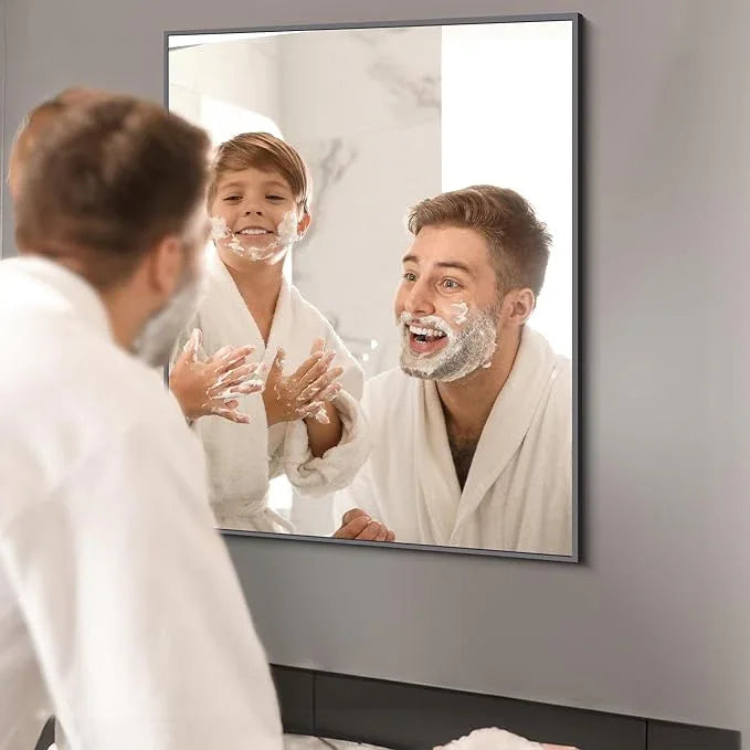 KOCUUY Black Bathroom Mirror, 30x36 Inch Rectangle Mirror for Over Sink, Modern Decorative Wall Mirror for Bedroom Living Room Bathroom, Hang Horizontal/Vertical - ModernBath