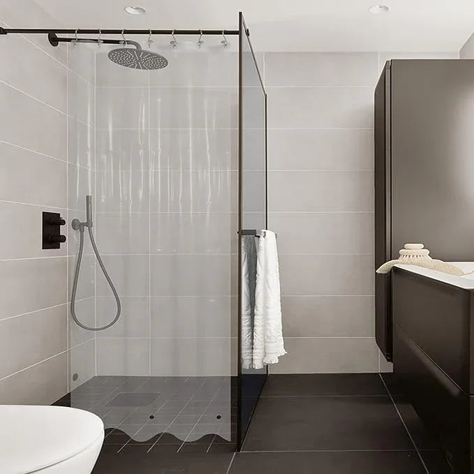 Mrs Awesome Stall Shower Curtain Liner 36x72, PEVA Plastic Shower Liner for Bathroom Lightweight & Waterproof, 36 x 72, Clear - ModernBath