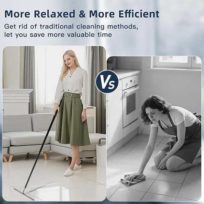 Eahwey 12-51’’ Telescopic Window Squeegee for High Windows, 2-in-1 Window Cleaning Kit with Extra Silicone Blade & Hook, Professional Squeegee for Shower Glass Doors, Car Windshield & Outdoor Use - ModernBath