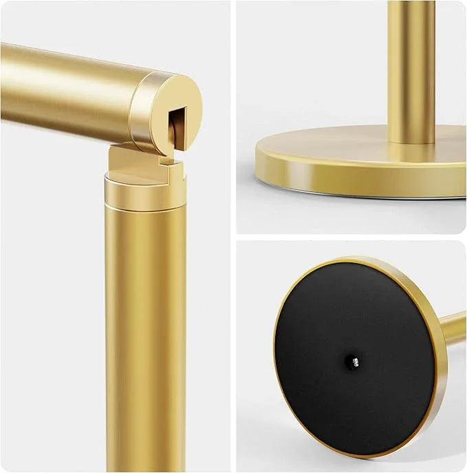 Cesun Toilet Paper Holder Stand Free Standing, Gold Toilet Paper Storage with Heavy Weighted Base, Bathroom Stainless Steel Toilet Paper Roll Holder, Non-Slip, Gold - ModernBath