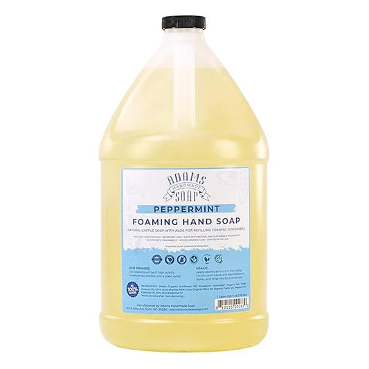Adams Handmade Soap Liquid Foaming Soap 1 Gal - Peppermint - ModernBath
