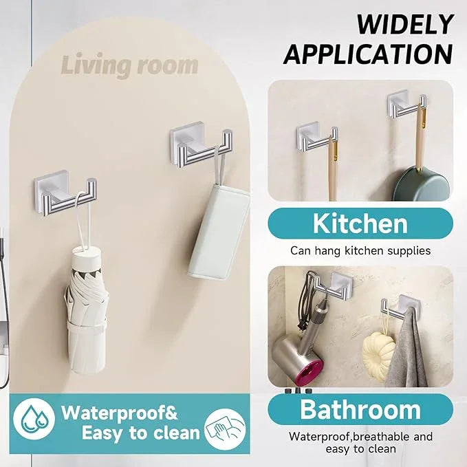 Brushed Nickel Bathroom Hardware Towel Bar Set, 5 Pieces Double Dase Toilet Paper Holder Bathroom Hardware Set, 23.6 Inch Stainless Steel Towel Racks for Bathroom Wall Mounted - ModernBath