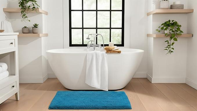 C23 Luxury Bathroom Rugs, Bath Mat - 20"x32" | 2200 GSM Tufted Cotton Bathroom Mat | Ultra-Absorbent Quick Dry, Heavyweight Non-Slip Bathmat | Thick Soft Plush Machine Washable Bath Rug - ModernBath
