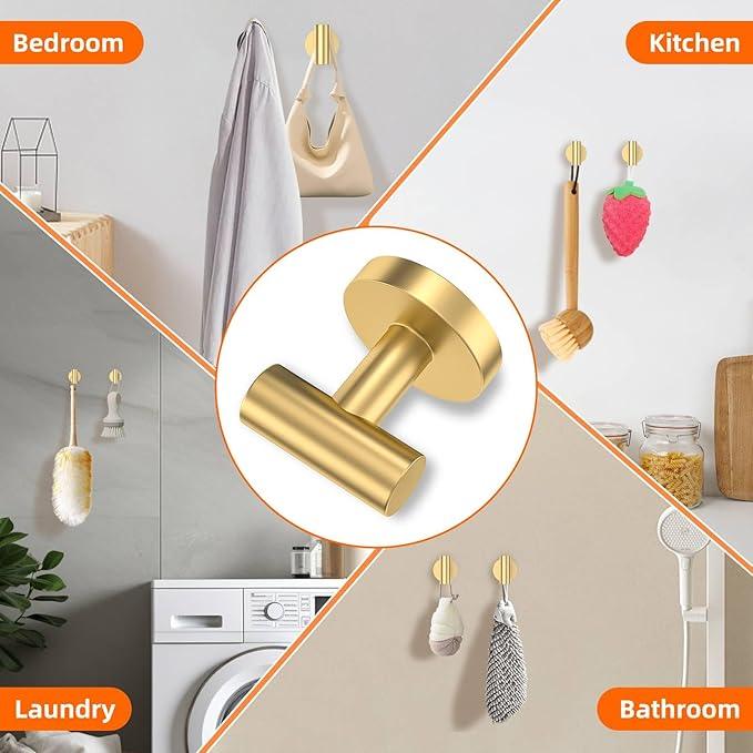Brushed Gold 6 Pieces Bathroom Hardware Accessories Set Gold Towel Bar Set,Modern Towel Holder Set for Bathroom,Stainless Steel Towel Rack Set Wall-Mounted 23.6 Inch - ModernBath