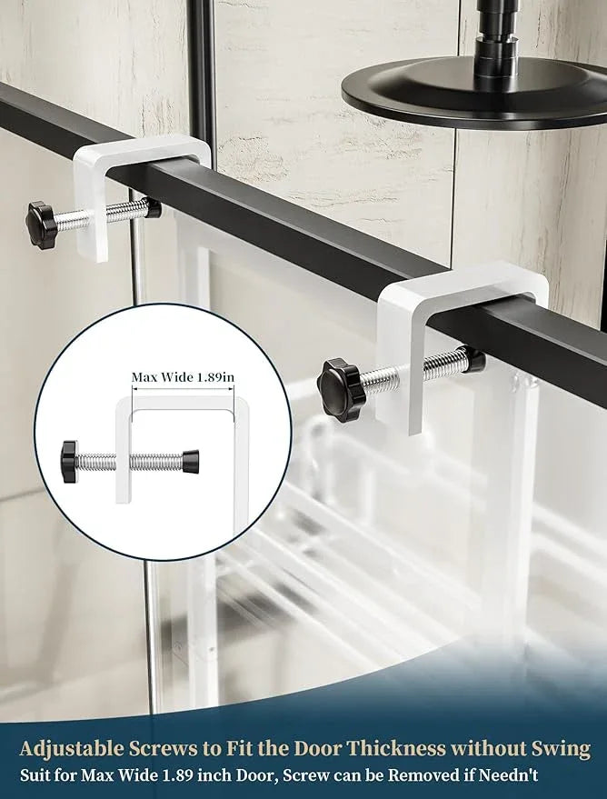 Consumest Over The Door Shower Caddy - 4 Tier Adjustable Hanging Shower Organizer Shelf with 2 Soap Holders & 22 Hooks, Rustproof Easy Installation Hanging Storage Rack for Bathroom, White - ModernBath