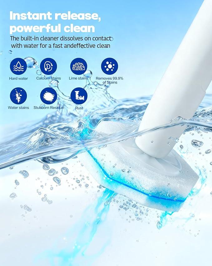 60 Pack Toilet Wand Refills Compatible with Clorox Toilet Brushes, Instant Foam Cleaning, Secure Lock No Slipping, Odor Neutralizing, Easy Snap-On Design - ModernBath