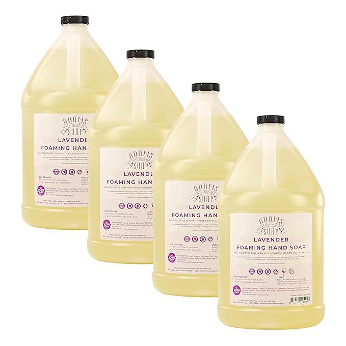 Adams Handmade Soap Liquid Foaming Soap 1 Gal - Lavender (Pack of 4) - ModernBath