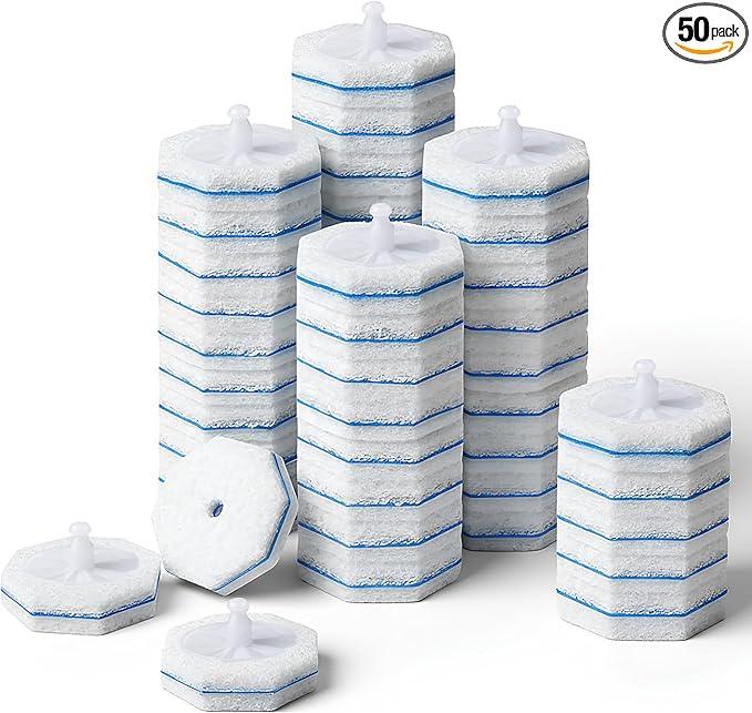 50 Pack Toilet Wand Refills Compatible with Clorox, Instant Foam Cleaning, Secure Lock No Slipping, Odor Neutralizing, Easy Snap-On Design - ModernBath