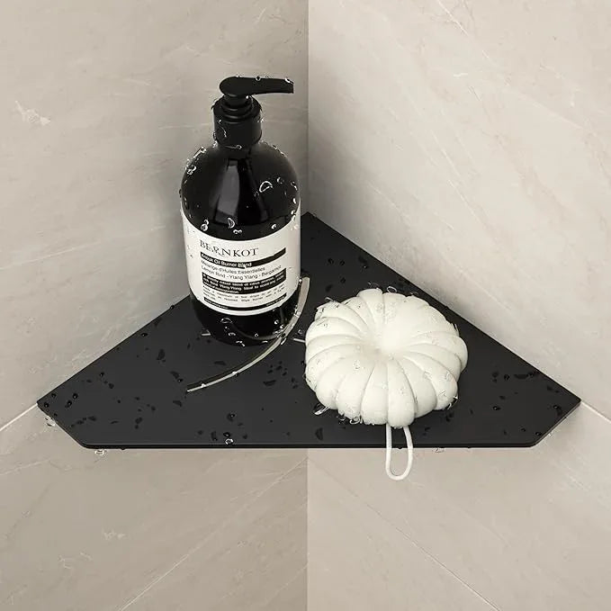 Corner Shower Shelf 10", Matte Black 304 Stainless Steel Pentagonal Corner Shelf Recessed Bathroom Storage Shampoo Holder Organizer Shelf - ModernBath