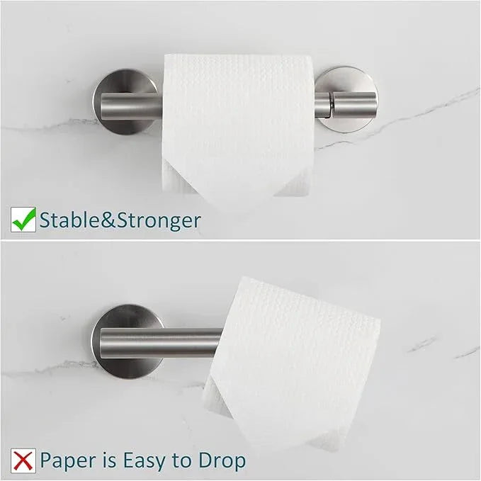 BVL Toilet Paper Holder Brushed Nickel Wall Mount Stainless Steel 304 Large Mega Roll - ModernBath