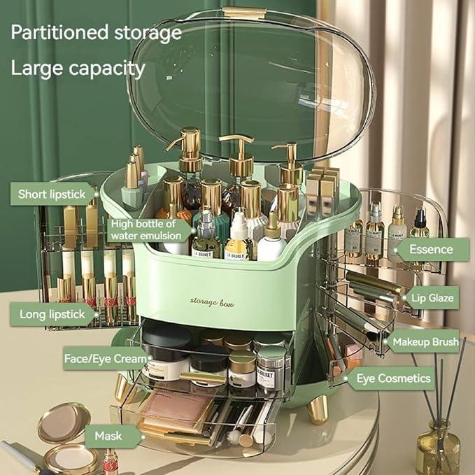 Omeily Large Makeup Organizer Countertop Vanity Organizer Cosmetic Organizer Makeup Storage Box Bathroom Counter Organizer Perfume Skincare Organizers Gift Women Girls Clear Design Easy Visibility - ModernBath
