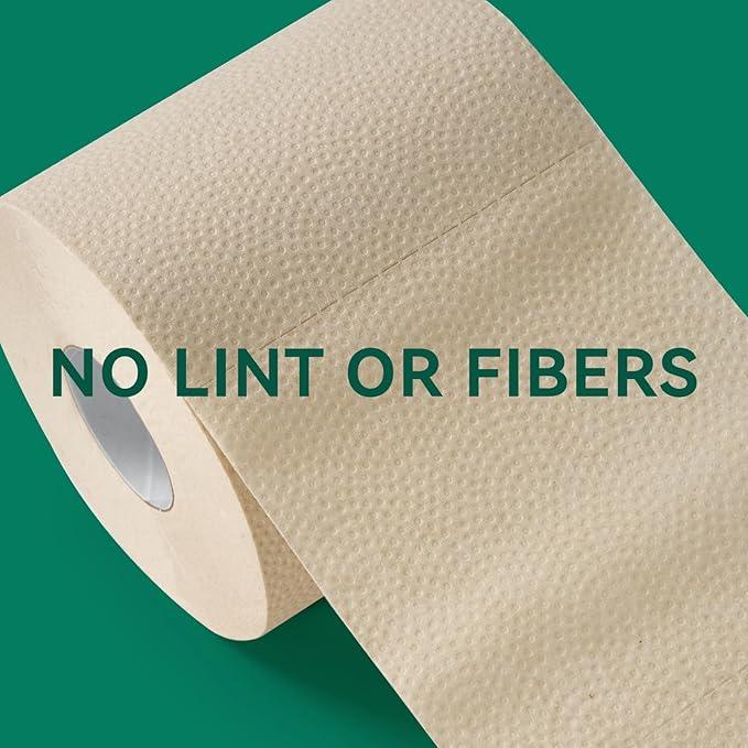 ECOLipak Bamboo Toilet Paper 3 Ply, Septic Safe Toilet Tissue, 12 Double Rolls, 320 Sheets Per Roll, Tree Free, Non Toxic, Soft and Absorbent, Eco Friendly Dye-Free Paper, Brown - ModernBath