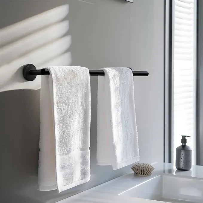 Bathroom Towel Bar, 24 Inch Towel Racks for Bathroom Wall Mounted, Heavy Duty Bathroom Towel Holder Organizer, Stainless Steel Home Towel Rod, Matte Black - ModernBath