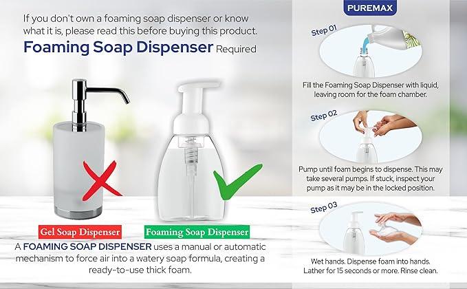 Puremax Foaming Hand Soap Refills | Honey Almond | Essential Oils | Gentle, Moisturizing Foam | Made in USA | 128 Fl Oz (1 Gallon) - ModernBath