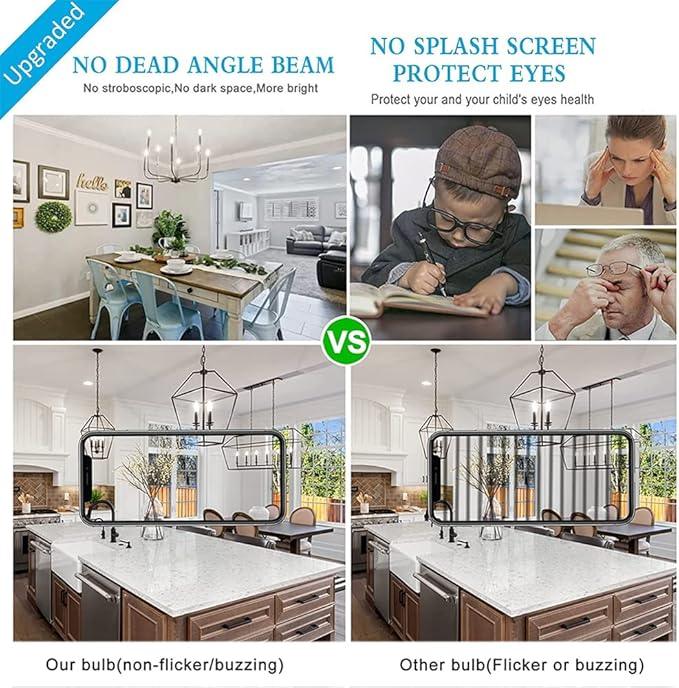 E12 LED Dimmable 8W Equal 100 watt Daylight 4000K T6 T25 E12 Candelabra Bulb for Chandeliers,Ceiling Fan,Pendant,Wall sconces AC120V 800LM e12 Light Bulb 6Pack - ModernBath