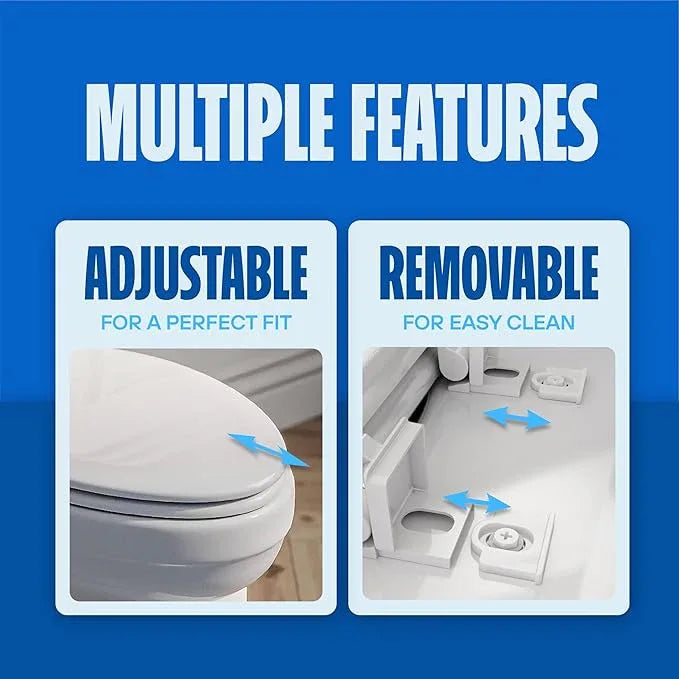 HIGHCRAFT Premium Elongated Toilet Seat with Slow-Close Design, Adjustable Hinges & Quick Removal Mechanism - Molded Wood Toilet Seat - Fits Standard Elongated Toilets - Oval Seat in White - ModernBath