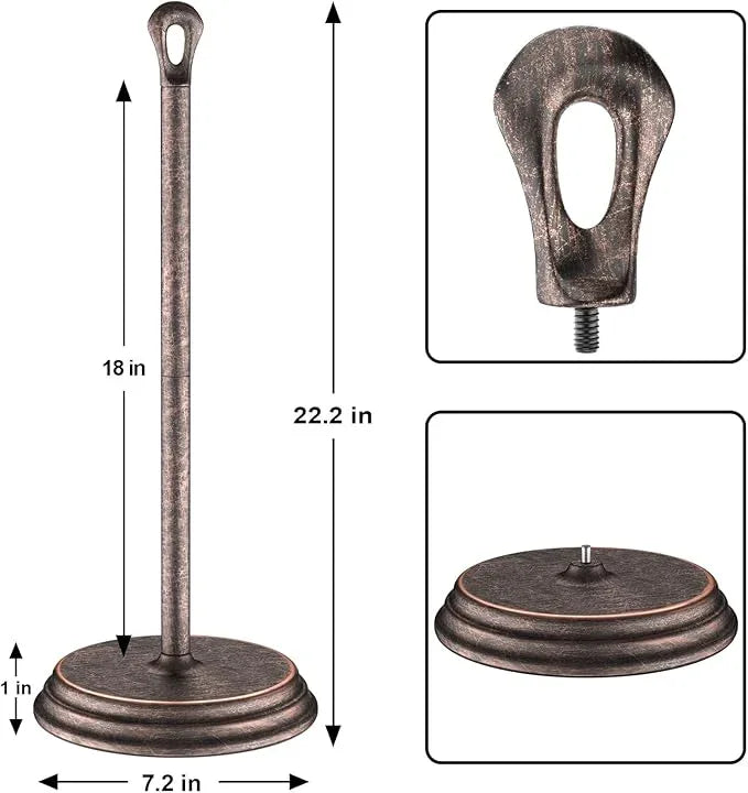 Toilet Paper Holder with Rustproof, Metal Free Standing Toilet Paper Stand Storage for Bathroom, Tissue Paper Roll Holder for Bathroom Accessories (Oil Rubbed Bronze) - ModernBath