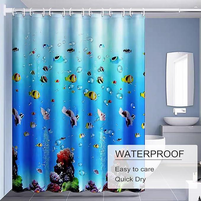 TIKABC Shower Curtain Liner, 4G PEVA Shower Liner, Plastic Waterproof Shower Curtains, 72x72 inch with Grommet Holes 3 Magnetic Weights - ModernBath