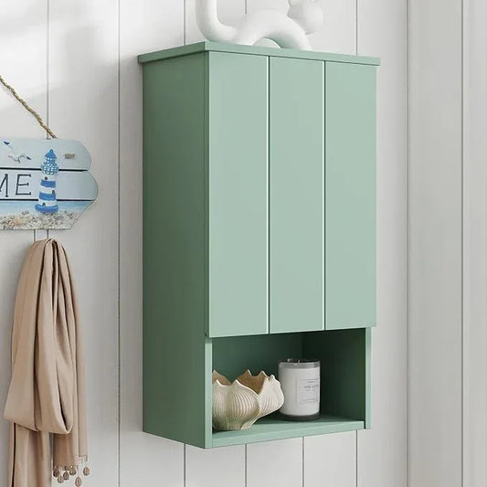 Bathroom Wall Cabinet with Single Door, Soft-Close Hinges, 15x27 inch Wooden Medicine Cabinet for Small Kitchen, Laundry, Entryway, Durable MDF Construction - ModernBath