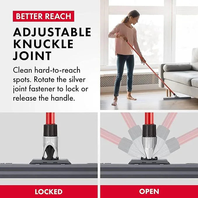 Heavy Duty Floor Squeegee for Concrete and Tile Floor - Silicone Squeegee Broom Floor Scrubber - Large Single Cast Rubber Blade Aluminum Long Handle 360° Swivel Joint - Garage Shower Window Cleaning - ModernBath