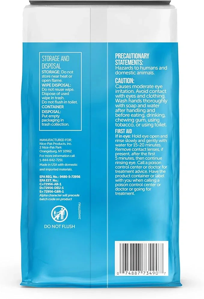 Nice 'N Clean Disinfecting Surface Wipes 304ct | Cleans & Disinfects Home & Kitchen Surfaces | Fresh & Lemon Scent - ModernBath