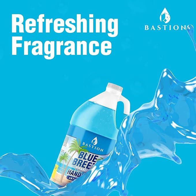 Bastion Blue Breeze Antibacterial Foaming Hand Soap Bulk Refill – 1 Gallon (128 oz) Rich Lather, Moisturizing Formula – Washes Away Germs & Bacteria – Refreshing Clean Scent for Foaming Dispensers - ModernBath
