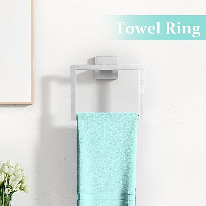 20-Piece Brushed Nickel Bathroom Hardware Set, 24 Inch Bath Towel Bar Set, Stainless Steel Wall Mounted Towel Rack for Bathroom - ModernBath