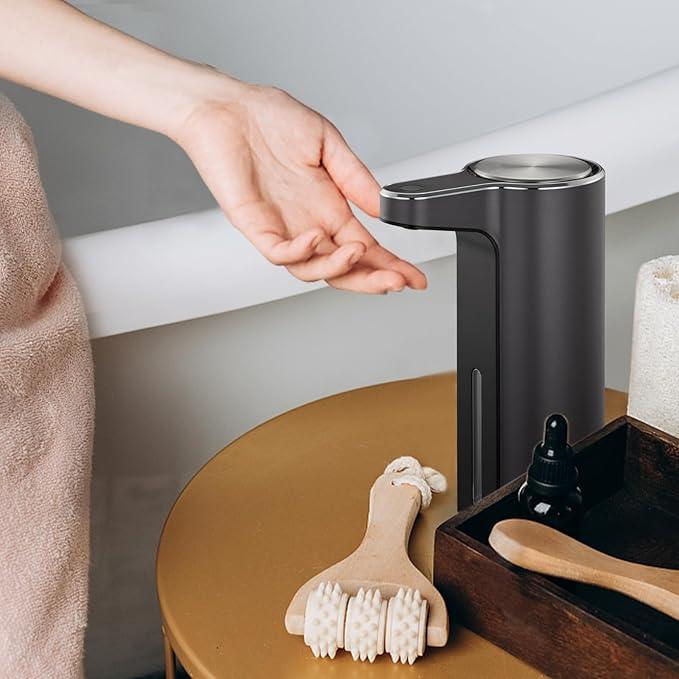 EKO Aroma Touchless Automatic Soap Dispenser for Bathroom and Kitchen, Liquid Hand Soap Dispenser, Water-Resistant and Rechargeable, 9 fl oz (Dark Grey) - ModernBath